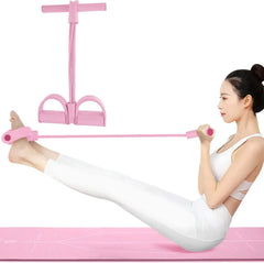 4-Level Resistance Band Tensioner with Non-Slip Handles - Home Fitness Equipment for Abdominal Muscle Training Yoga Abdominal