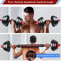 22lb 2-in-1 Adjustable Dumbbell & Barbell Set for Home Exercise & Fitness