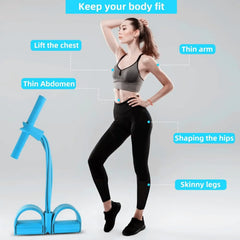 4-Level Resistance Band Tensioner with Non-Slip Handles - Home Fitness Equipment for Abdominal Muscle Training Yoga Abdominal