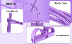 4-Level Resistance Band Tensioner with Non-Slip Handles - Home Fitness Equipment for Abdominal Muscle Training Yoga Abdominal