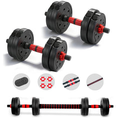 22lb 2-in-1 Adjustable Dumbbell & Barbell Set for Home Exercise & Fitness