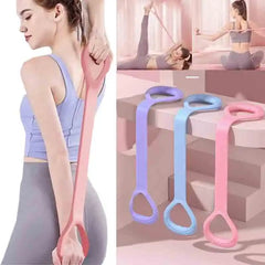 New 8-character Puller Home Fitness Equipment Elastic Belt Yoga Auxiliary Female Open Shoulder Beauty Back Stretcher